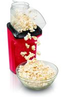 hamilton beach electric hot air popcorn popper, healthy snack maker, up to 18 cups, red (73400) логотип