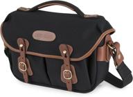 стильная и функциональная: сумка для камеры billingham hadley small pro из черного холста/коричневой кожи. логотип