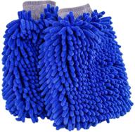 relentless drive large car wash mitt - chenille microfiber wash mitt scratch free, ultra absorbent & works as car wash sponge for cars, trucks, suv, boat & motorcycle (2 pack) logo