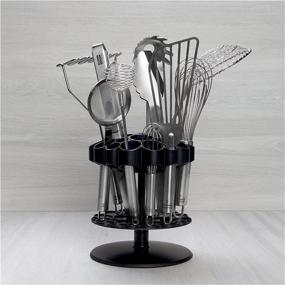 img 3 attached to Black Kuhn Rikon Rotating Honeycomb Utensil Organizer