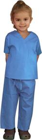 img 3 attached to Adorable Scoots Toddler Scrubs Blue 4T: Comfortable and Stylish Kids' Medical Apparel