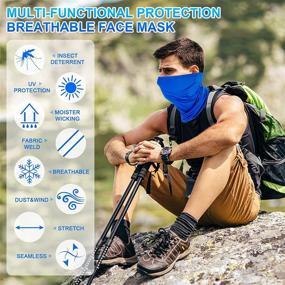 img 1 attached to Pack Neck Gaiter Face Mask Outdoor Recreation