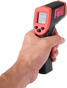 img 1 attached to GoolRC HW600 Handheld Infrared Thermometer for Industrial Use -58~1122°F: LCD Display, Non-Contact, Digital IR Temperature Meter, Laser Pyrometer (Not for Humans, Battery Not Included) - Red