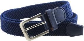 img 3 attached to Braided Elastic Stretch Leather Black M Men's Accessories for Belts