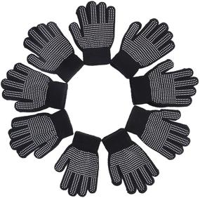 img 1 attached to Winter-Ready Girls' Accessories: Motarto Anti Skid Stretchy Gloves for Enhanced Grip