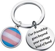 ujims transgender pride keychain: celebrate unbreakable bonds of friendship logo