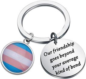 img 4 attached to UJIMS Transgender Pride Keychain: Celebrate Unbreakable Bonds of Friendship