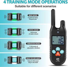 img 3 attached to P4WS FURALL Dog Training Collar with Remote - Shock Collar, Waterproof & Dustproof E Collar with LED, Vibration, Beep, Static Shock Modes - 3280 Ft Control Range