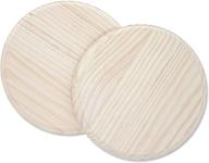 🔮 bright creations unfinished wood round plaques for diy crafts - 2 pack, 8 inches logo