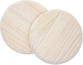 img 4 attached to 🔮 Bright Creations Unfinished Wood Round Plaques for DIY Crafts - 2 Pack, 8 Inches