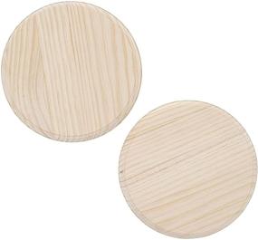 img 1 attached to 🔮 Bright Creations Unfinished Wood Round Plaques for DIY Crafts - 2 Pack, 8 Inches