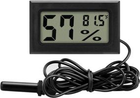 img 4 attached to 🌡️ Mini Probe Hygrometer Thermometer: Digital LCD Display for Reptile Tanks, Aquariums, Greenhouses, and Babyrooms - Fahrenheit (℉)