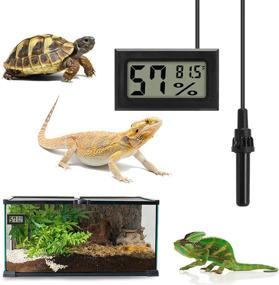 img 2 attached to 🌡️ Mini Probe Hygrometer Thermometer: Digital LCD Display for Reptile Tanks, Aquariums, Greenhouses, and Babyrooms - Fahrenheit (℉)