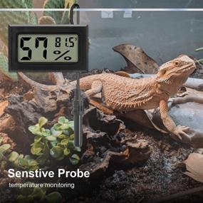 img 3 attached to 🌡️ Mini Probe Hygrometer Thermometer: Digital LCD Display for Reptile Tanks, Aquariums, Greenhouses, and Babyrooms - Fahrenheit (℉)