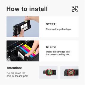 img 3 attached to 💡 ЛемероУтраст Переработанный картридж 822XL заменитель для Epson Workforce Pro WF-4830 WF-3820 WF-4820 WF-4834 (1 черный, 1 синий, 1 пурпурный, 1 желтый, 4 штуки в комплекте)