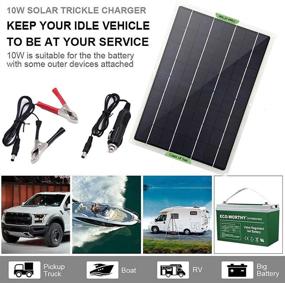 img 2 attached to 🌞 Dongzhur 10W 12V Monocrystalline Solar Panel Kit for RV Marine Boat Off Grid System – Battery Charger & Maintainer with 10A Charge Controller + Extension Cable – 18V DC Output for Portable Cell Phone Charging