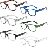 👓 blue light blocking computer reading glasses 6 pack - anti glare, uv protection, eye strain relief for women and men logo