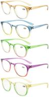 👓 shop eyekepper 5 pack fashion readers: colorful womens reading glasses (+2.00 strength) logo