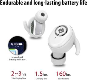 img 1 attached to 🎧 Wireless Earbuds Bluetooth 5.0 Headphones, True TWS Stereo Headset with Mic, Extra Bass, IPX5 Sweatproof, Low Latency, Instant Pairing, 15H Battery, Charging Case, Noise Cancelling, Silver