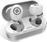 🎧 wireless earbuds bluetooth 5.0 headphones, true tws stereo headset with mic, extra bass, ipx5 sweatproof, low latency, instant pairing, 15h battery, charging case, noise cancelling, silver logo