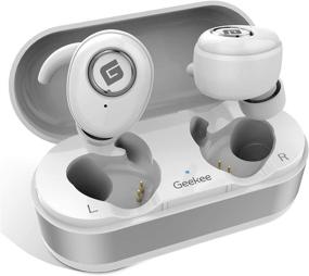 img 4 attached to 🎧 Wireless Earbuds Bluetooth 5.0 Headphones, True TWS Stereo Headset with Mic, Extra Bass, IPX5 Sweatproof, Low Latency, Instant Pairing, 15H Battery, Charging Case, Noise Cancelling, Silver