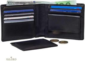 img 2 attached to Black Bifold Leather Wallets for 👔 Men: Boost Your Style with This Sleek Accessory!