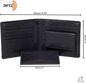 img 1 attached to Black Bifold Leather Wallets for 👔 Men: Boost Your Style with This Sleek Accessory!