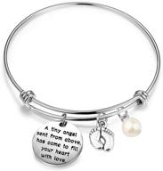 gzrlyf new mommy bracelet - new mom jewelry for pregnancy & birth bliss - thoughtful gifts for mommy-to-be - a precious angel sent from above to overflow your heart with love logo