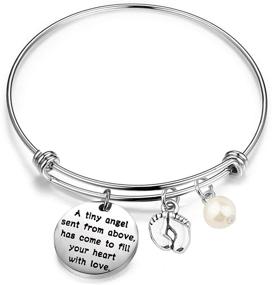 img 4 attached to Gzrlyf New Mommy Bracelet - New Mom Jewelry for Pregnancy & Birth Bliss - Thoughtful Gifts for Mommy-to-Be - A Precious Angel Sent from Above to Overflow Your Heart with Love