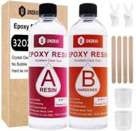 💎 crystal clear epoxy resin kit-32oz: no yellowing, no bubbles, self-leveling - ideal for diy jewelry making, art resin casting & coating (32oz) logo