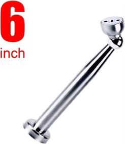 img 2 attached to 🚪 Modern Brushed Stainless Steel 6-inch Door Stopper | Magnetic Door Catch | Heavy Duty Wall/Floor Door Holder | Solid Door Stoppers