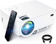 🎥 hompow mini projector - 5500l hd movie projector, portable video projector with 1080p support and 176" display. compatible with tv stick, hdmi, vga, usb, tv box, laptop, dvd, and ps4 for home entertainment logo
