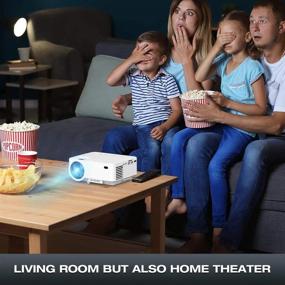 img 3 attached to 🎥 HOMPOW Mini Projector - 5500L HD Movie Projector, Portable Video Projector with 1080P Support and 176" Display. Compatible with TV Stick, HDMI, VGA, USB, TV Box, Laptop, DVD, and PS4 for Home Entertainment