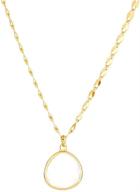 stunning 14k gold plated opal pendant necklace: double-sided natural stone necklace for women & girls - wgoud logo