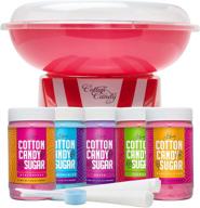 🍭 the candery cotton candy machine and floss bundle - vibrant and colorful style - sugar-free candy, sugar floss, for birthday parties - includes 5 floss sugar flavors 12oz jars and 50 paper cones & scooper logo