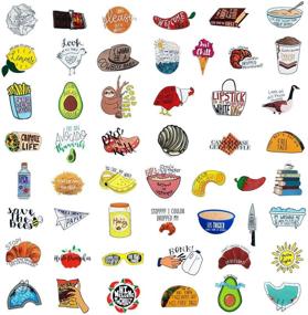 img 3 attached to Fresh Vine Stickers - 102pcs Aesthetic Waterproof Vinyl Stickers for Teens and Adults, Perfect for Water Bottles, Laptops, Phones, Guitars and More!