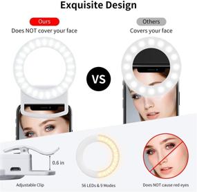 img 2 attached to 💡 Повысьте качество своего селфи с помощью Moleve Selfie Ring Light - 56 светодиодов, 3 режима, перезаряжаемый, идеально подходит для макияжа, фотографий и видео.