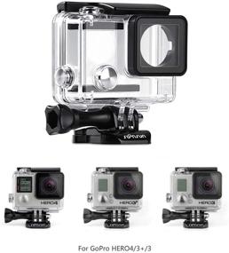img 3 attached to 📸 SOONSUN 40m Waterproof Dive Housing Case with 3-Pack Dive Filters for GoPro Hero 3, Hero3+, Hero 4 Silver Black Cameras - Including Waterproof Backdoors, Buckle, Tripod Adapter, Lens Cap - Ideal for Underwater Photography