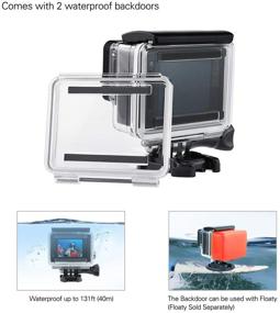 img 1 attached to 📸 SOONSUN 40m Waterproof Dive Housing Case with 3-Pack Dive Filters for GoPro Hero 3, Hero3+, Hero 4 Silver Black Cameras - Including Waterproof Backdoors, Buckle, Tripod Adapter, Lens Cap - Ideal for Underwater Photography
