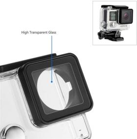 img 2 attached to 📸 SOONSUN 40m Waterproof Dive Housing Case with 3-Pack Dive Filters for GoPro Hero 3, Hero3+, Hero 4 Silver Black Cameras - Including Waterproof Backdoors, Buckle, Tripod Adapter, Lens Cap - Ideal for Underwater Photography