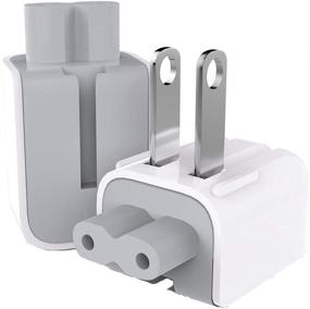 img 4 attached to CFIKTE (2 Pack) US Standard Plug Duck Head AC Power Adapter for MacBook/iBook/iPhone/iPod - Mac Wall Folding Plug Charge Adapter Brick