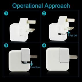 img 1 attached to CFIKTE (2 Pack) US Standard Plug Duck Head AC Power Adapter for MacBook/iBook/iPhone/iPod - Mac Wall Folding Plug Charge Adapter Brick