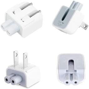 img 3 attached to CFIKTE (2 Pack) US Standard Plug Duck Head AC Power Adapter for MacBook/iBook/iPhone/iPod - Mac Wall Folding Plug Charge Adapter Brick