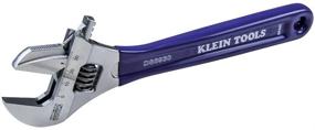 img 2 attached to Ключ-трубный ключ и регулируемый ключ Klein Tools D86930 - 2 в 1 с дополнительно широкой планкой 1-1 / 2 дюйма, размером 10 дюймов, синий