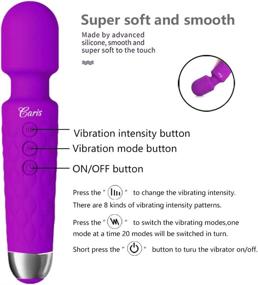 img 4 attached to 💆 Ultimate Rechargeable Personal Massager: Quiet, Waterproof with 20 Patterns & 8 Speeds – Ideal for Tension Relief, Muscle Recovery, Back Soreness & Exercise