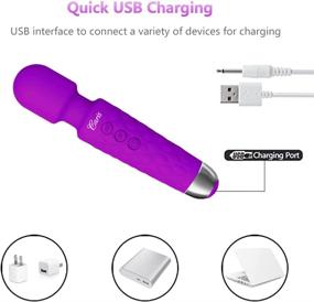 img 2 attached to 💆 Ultimate Rechargeable Personal Massager: Quiet, Waterproof with 20 Patterns & 8 Speeds – Ideal for Tension Relief, Muscle Recovery, Back Soreness & Exercise