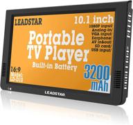 📺 10 inch portable digital atsc tft hd screen freeview led tv with built-in battery television/monitor for car, caravan, camping, outdoor or kitchen - multimedia player with usb card support by leadstar logo