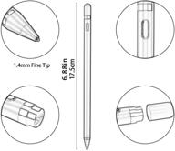 современный активный стилус для ipad: перезаряжаемая ручка с тонкой кончиком для сенсорных экранов, совместима с iphone, ipad, планшетами (черного цвета) логотип