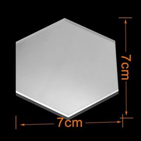 img 2 attached to 🎉 Newbested Pack of 20 Clear Acrylic Hexagon Place Card Table Seating Cards for Wedding, Birthday Party, Banquet - 3.15&#34; x 2.75&#34; Size, 3mm Thick - Ideal for Guest Chart, Escort Plates, Tiles, Food Sign Decoration