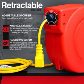 img 2 attached to 🔌 16AWG Heavy Duty Extension Cord - Triple Outlet by REELWORKS